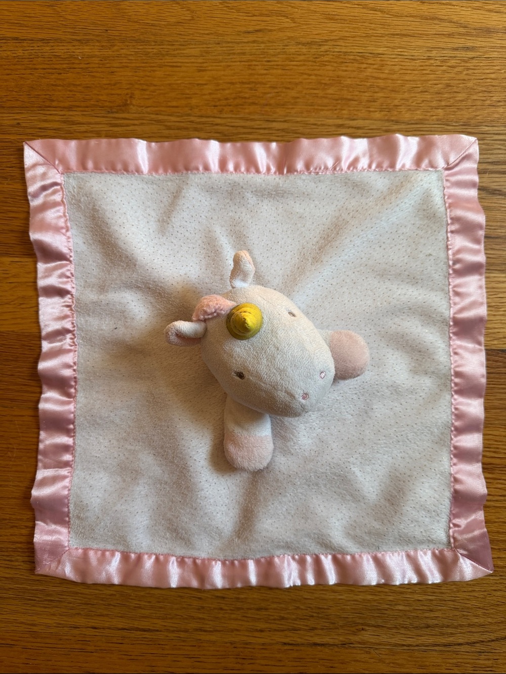 Carter's Pink Satin-Trim Unicorn Blanket